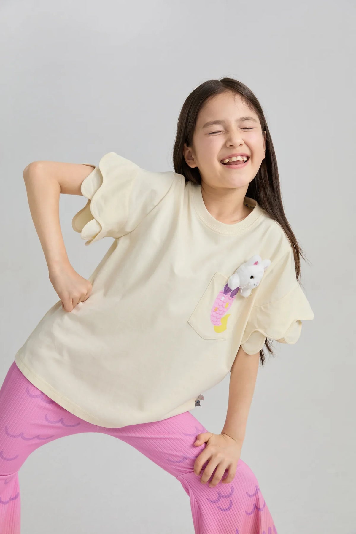 Mermaid Cat Plush Doll Tee