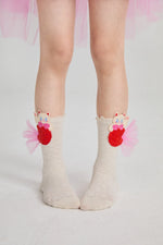 Mermaid Cat Shell Embroidered Socks