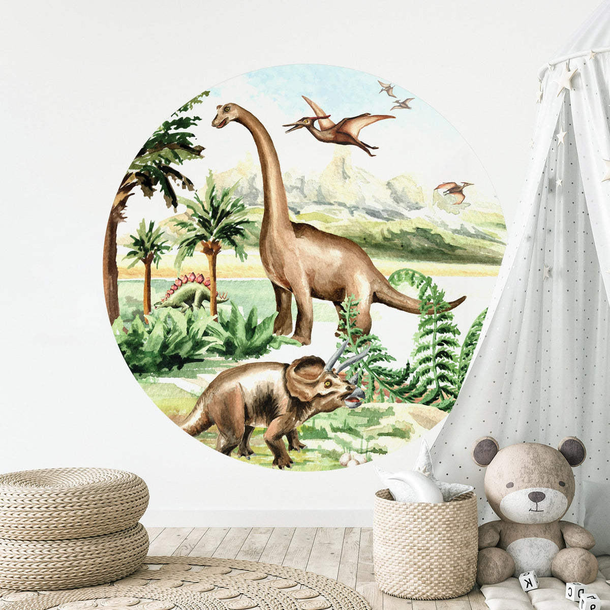 Wandtattoo Kinderzimmer Dino Design