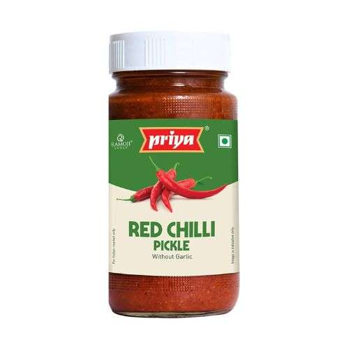 Priya Red Chilli Pickle Without Garlic - 300g - Namma Markt