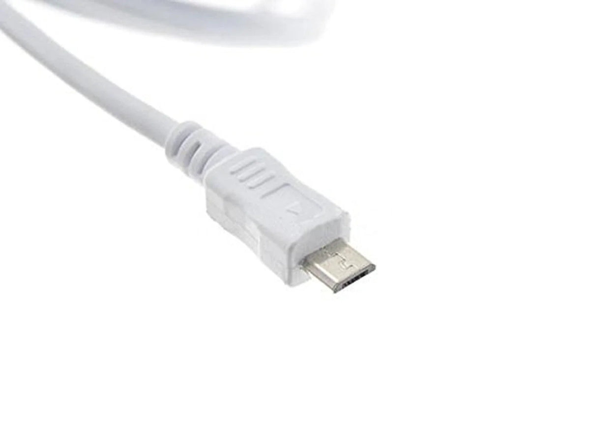 2 m meter Micro USB Kabel Datenkabel Ladekabel in weiß | System-S