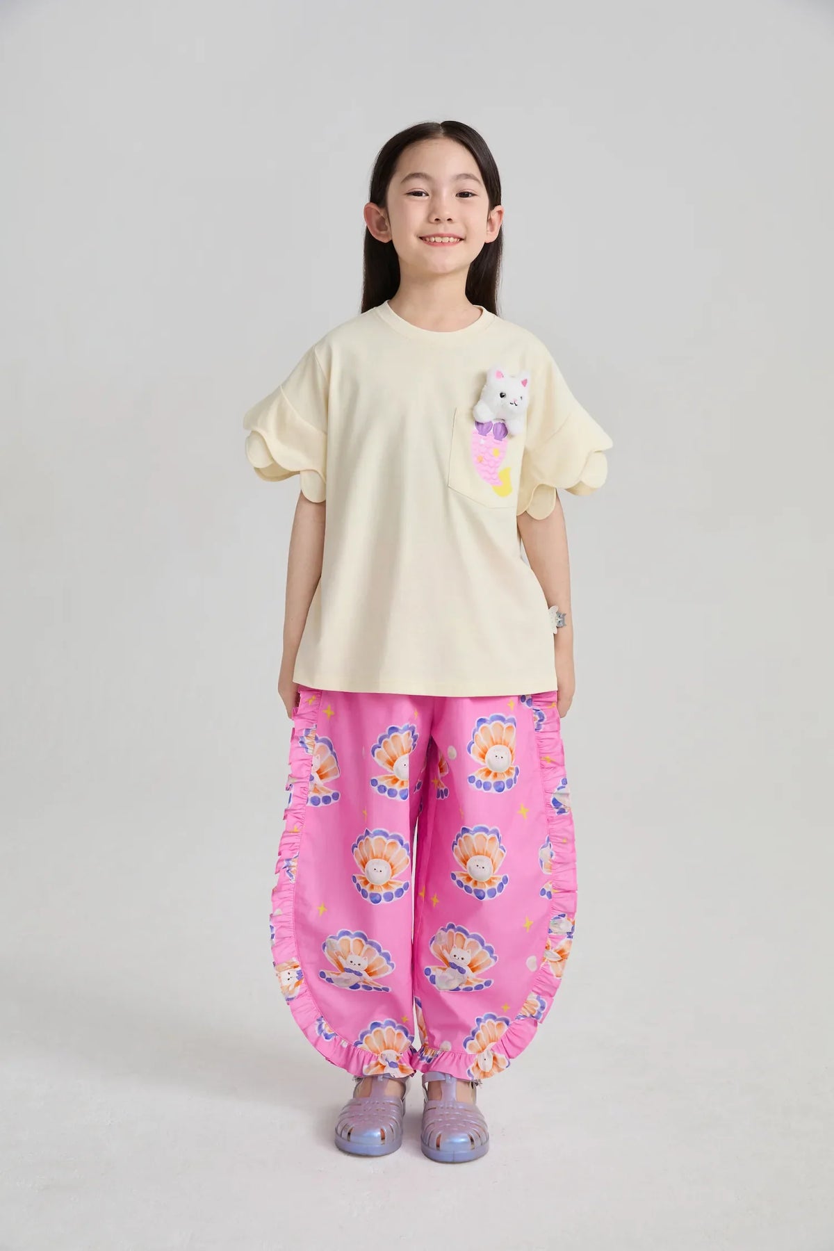 Pearl Cat Shell Print Pants