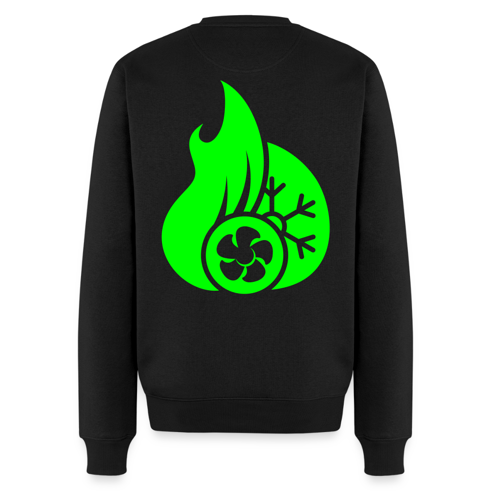 Unisex Premium Pullover "Klimatechniker" neongrün