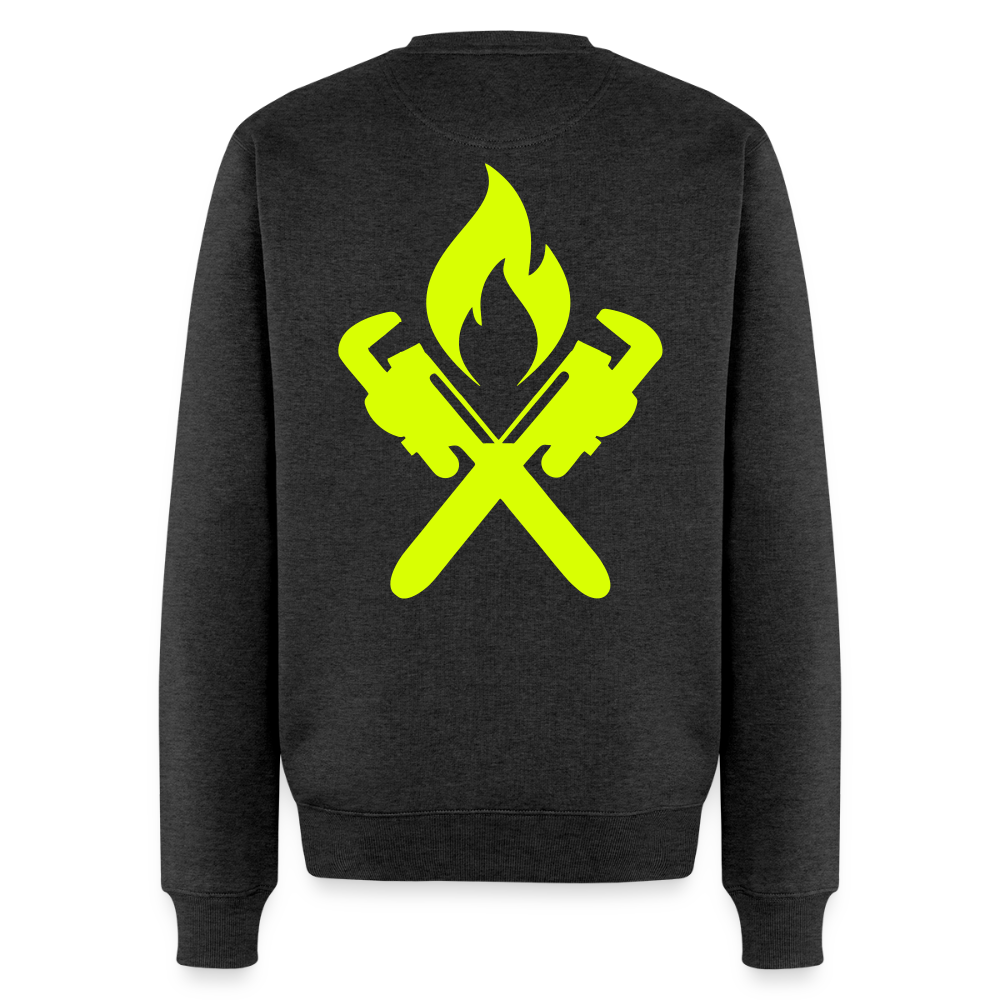 Unisex Premium Pullover "Heizungsbauer" neongelb