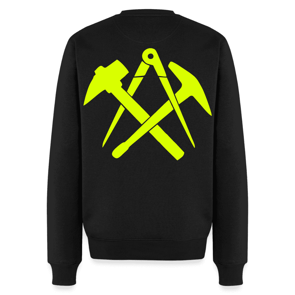 Unisex Premium Pullover "Dachdecker" neongelb