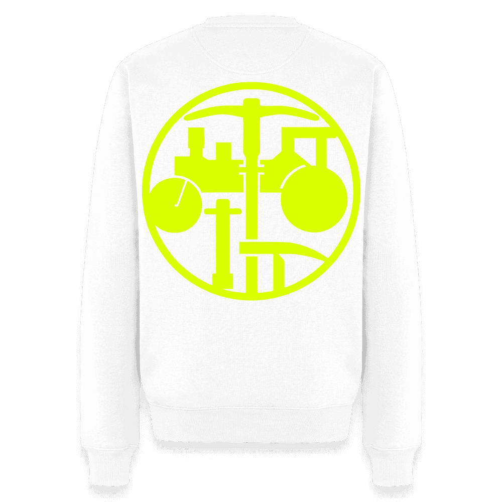 Unisex Premium Pullover "Strassenbauer" neongelb