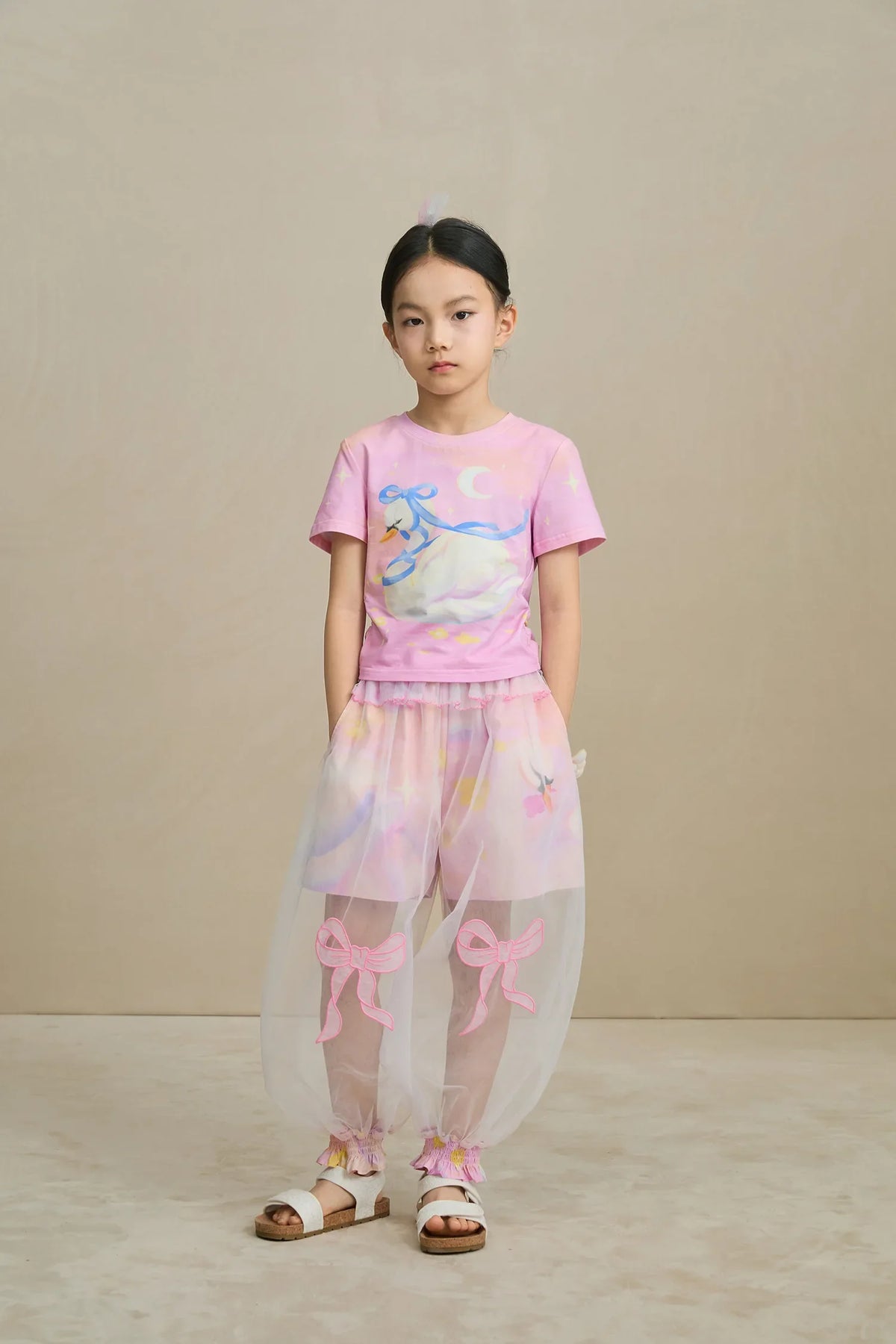 Swan Mesh Overlay Anti-Mosquito Pants