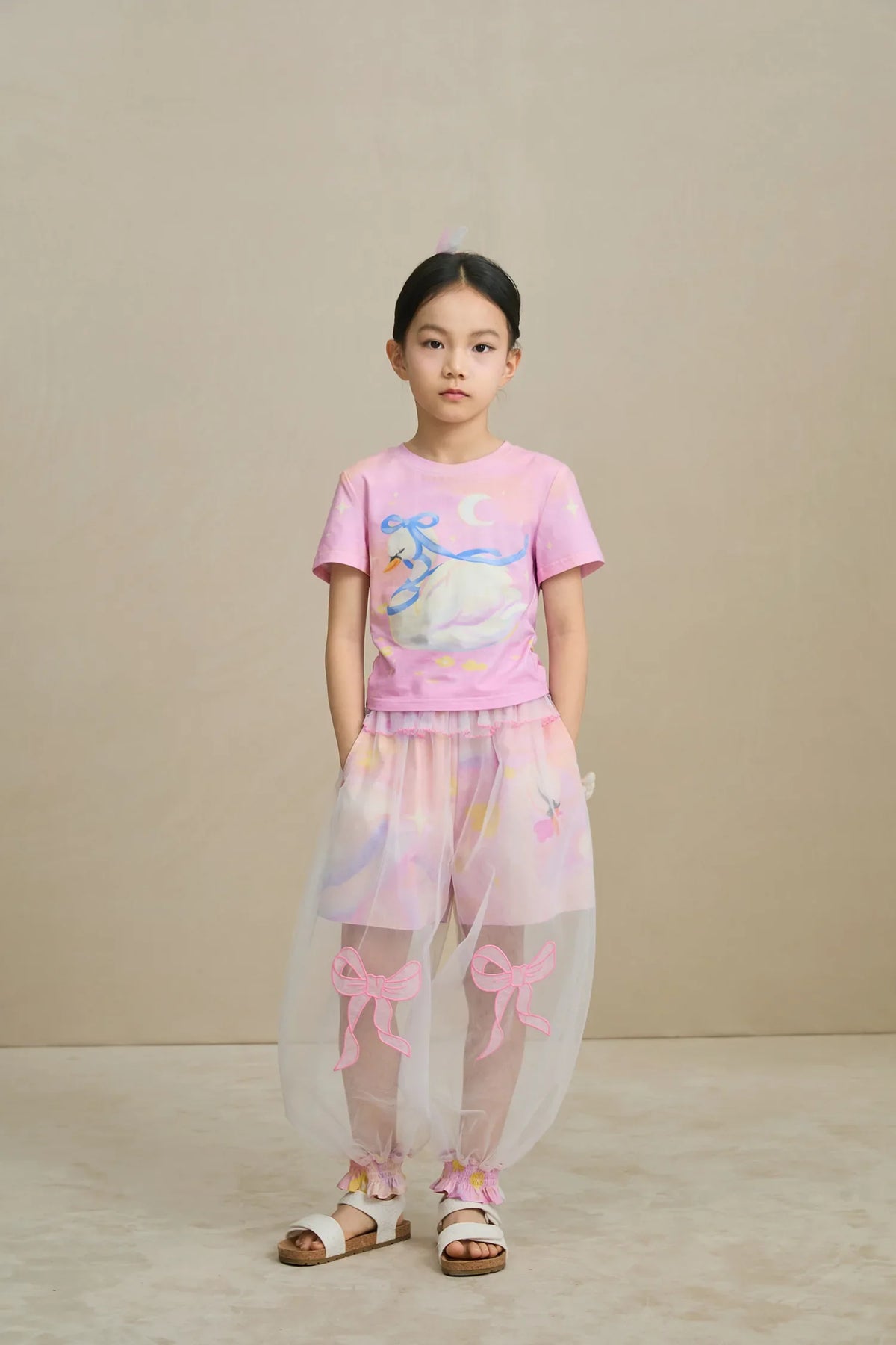 Swan Mesh Overlay Anti-Mosquito Pants