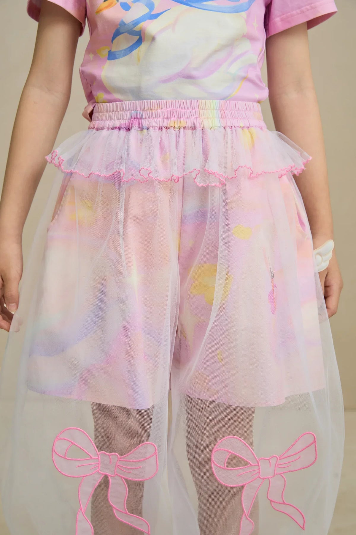Swan Mesh Overlay Anti-Mosquito Pants