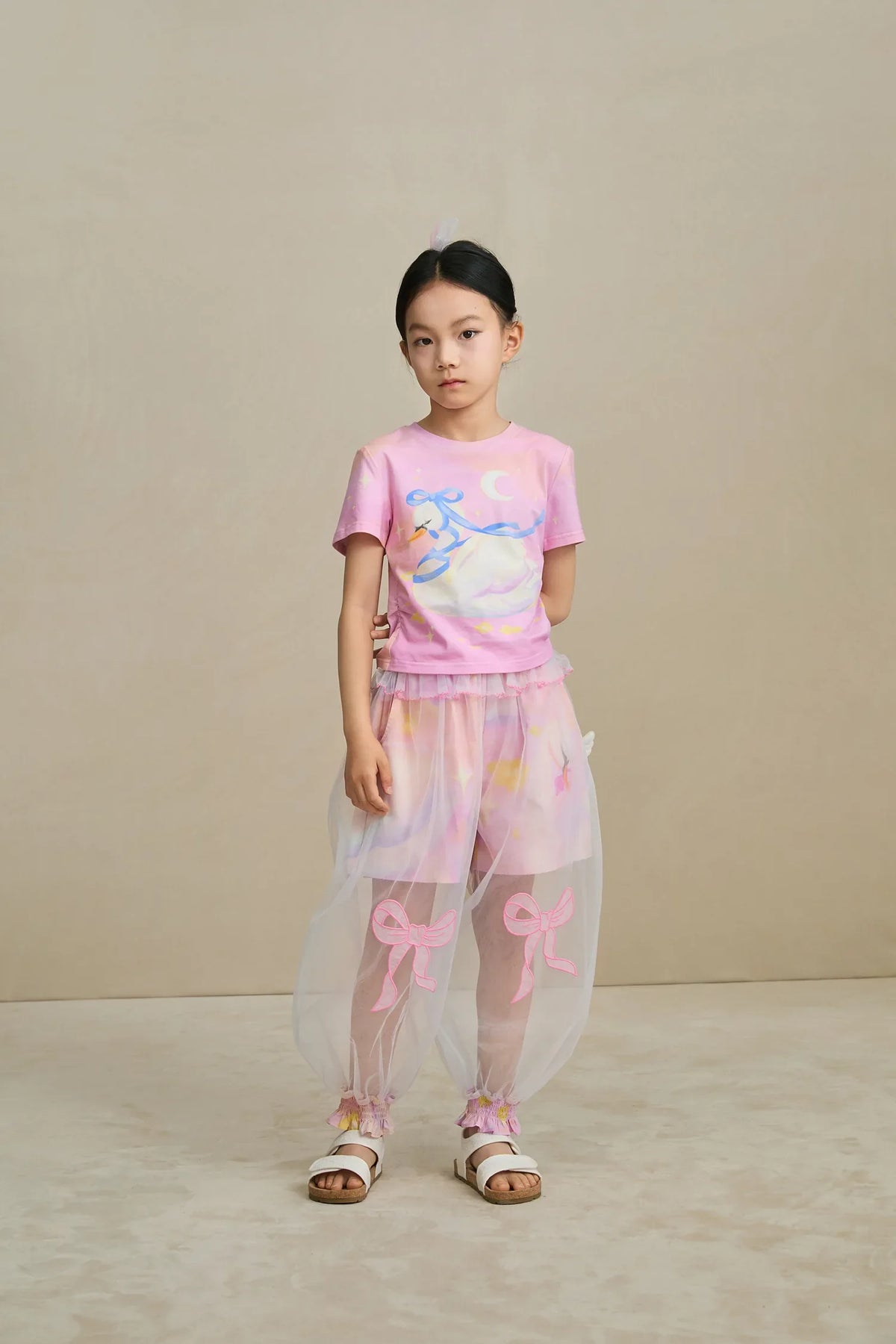 Swan Mesh Overlay Anti-Mosquito Pants