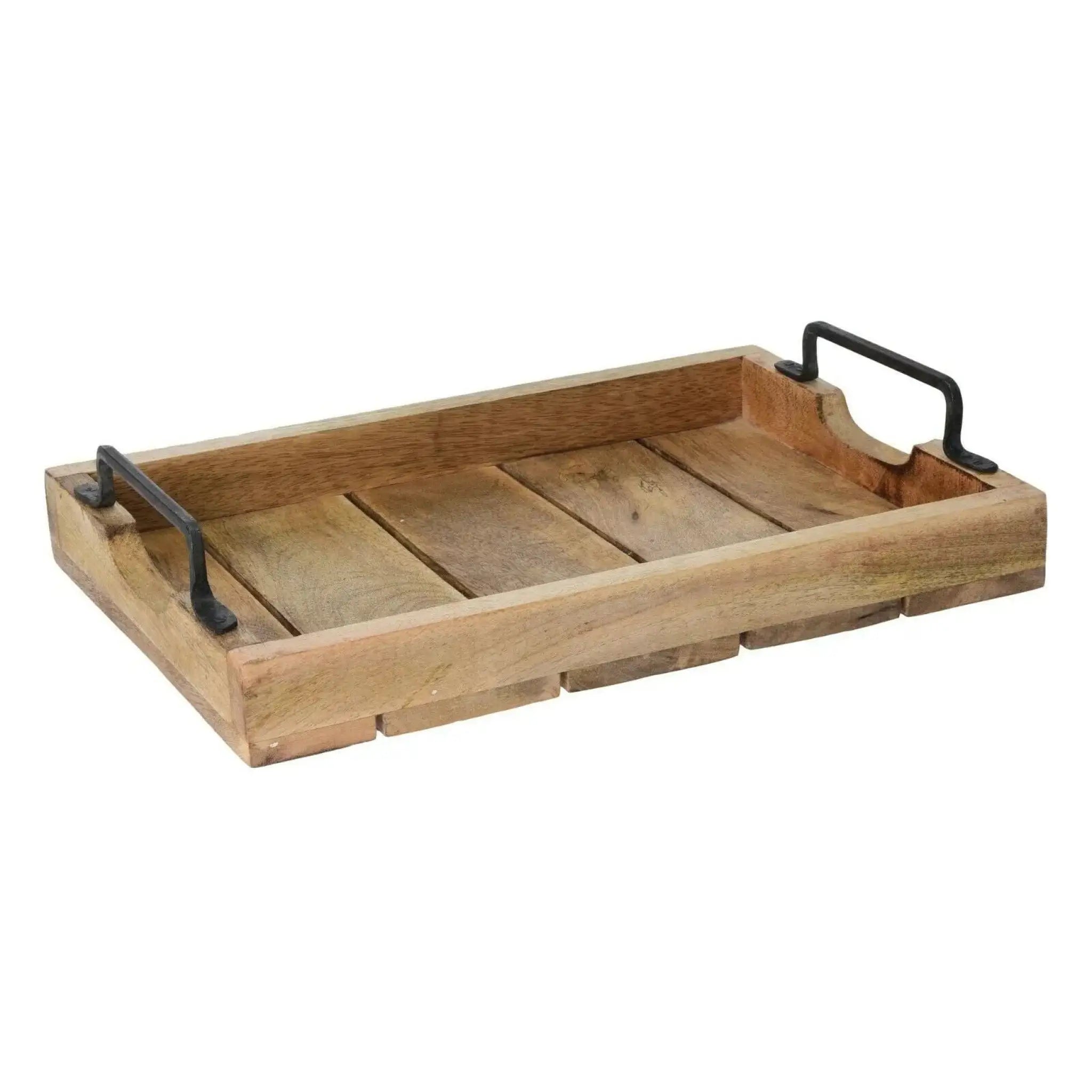 Tablett Dekotablett Holz Mango braun Deko Tischdeko Kerzentablett Holz