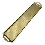 Tablett Gold XXL Dekotablett 60 cm Griffen Kerzentablett Serviertablett langes Tablett Metall