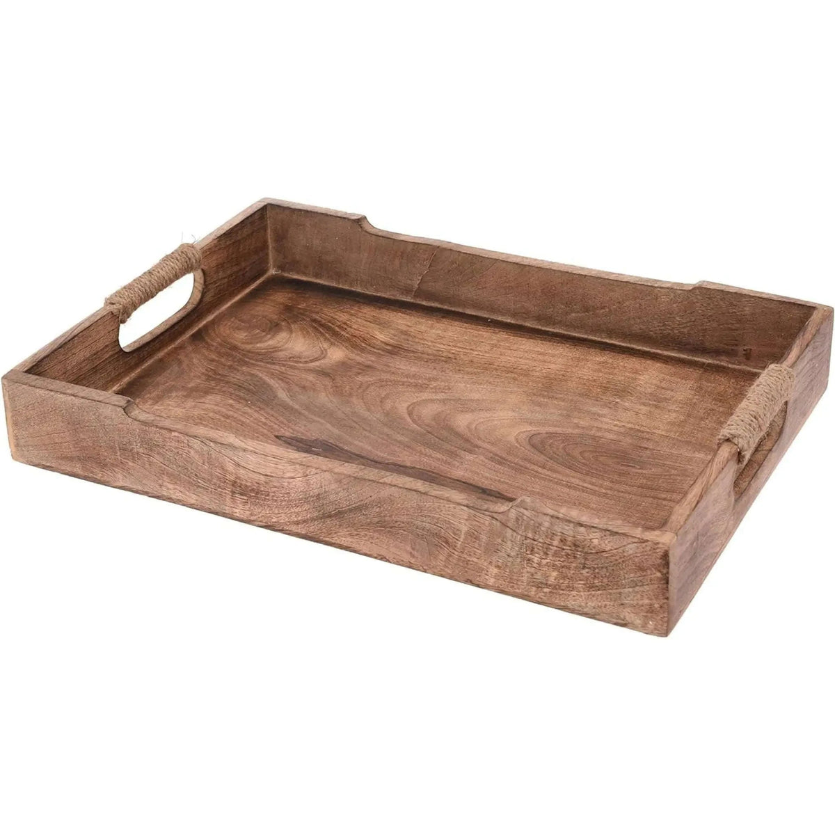 Tablett Serviertablett Holz Mango braun Holztablett Deko Dekotablett dunkelbraun Namma Markt