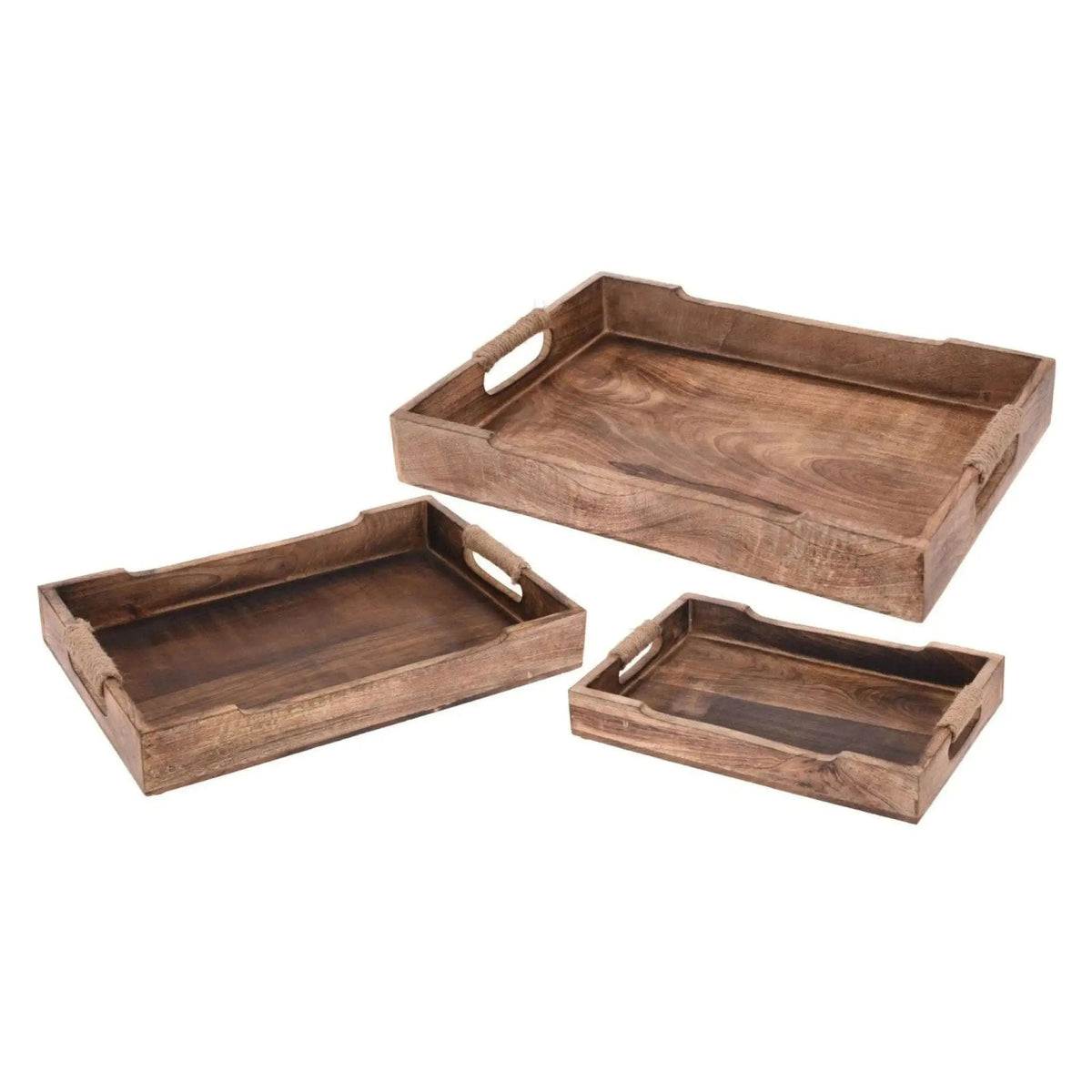 Tablett Serviertablett Holz Mango braun Holztablett Deko Dekotablett dunkelbraun Namma Markt