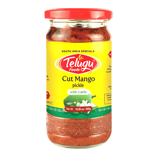 Telugu Foods Cut Mango Pickle (with garlic) 300g - Namma Markt