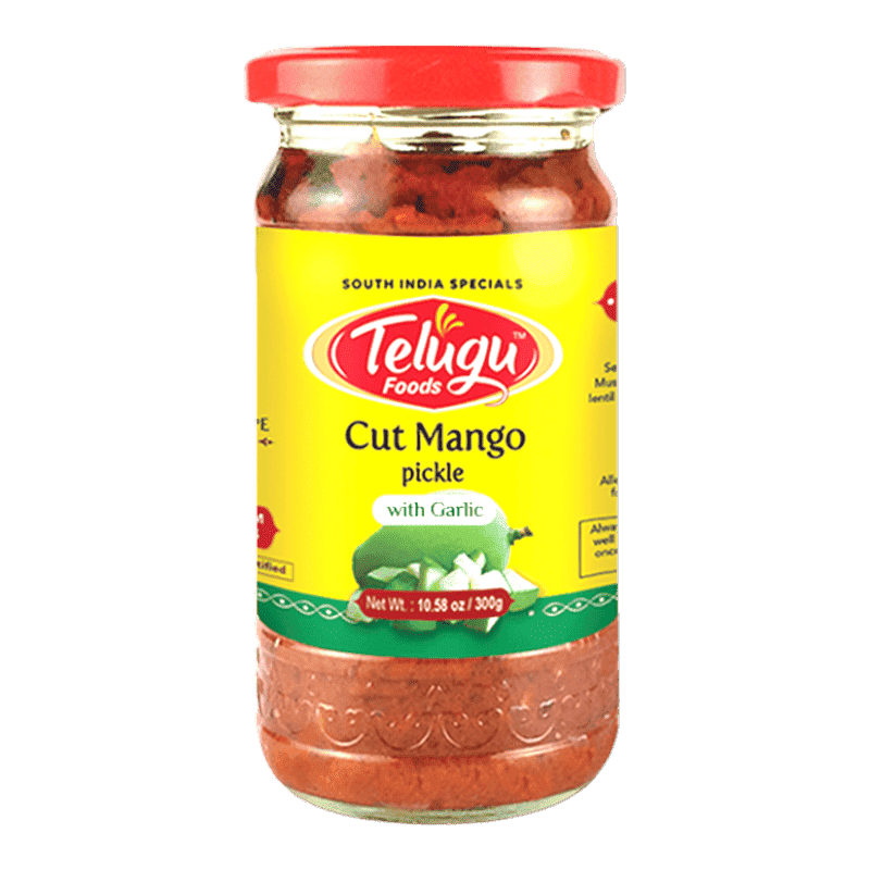 Telugu Foods Cut Mango Pickle (with garlic) 300g - Namma Markt