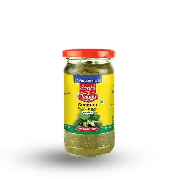 Telugu Foods Gongura Pickle (with garlic) 300g - Namma Markt