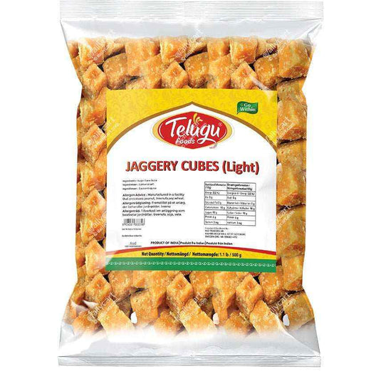 Telugu Foods Jaggery Cubes (light) 500g