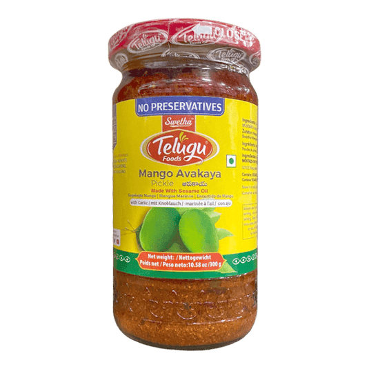 Telugu Foods Mango Avakaya Pickle (with garlic) 300g - Namma Markt