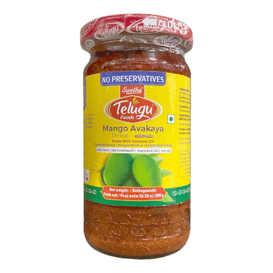 Telugu Foods Mango Avakaya Pickle (with garlic) 300g - Namma Markt