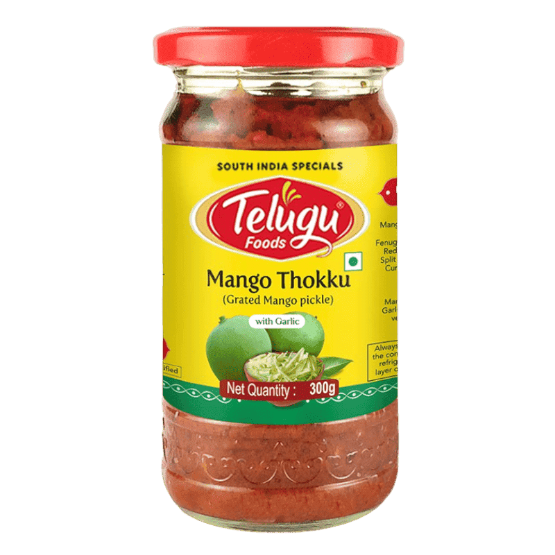 Telugu Foods Mango Thokku Grated Mango Pickle (with garlic) 300g - Namma Markt