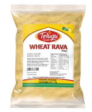 Telugu Foods Roasted Wheat Rava (fine) 1KG - Namma Markt