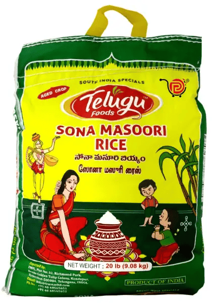 Telugu Foods Sona Masoori Rice 10kg - Namma Markt
