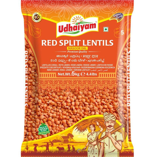 Udhaiyam Red Split Lentils / Masoor Dal 500g - Namma Markt