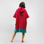 Poncho Pink Wave, Baumwolle Velours