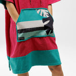 Poncho Pink Wave, Baumwolle Velours
