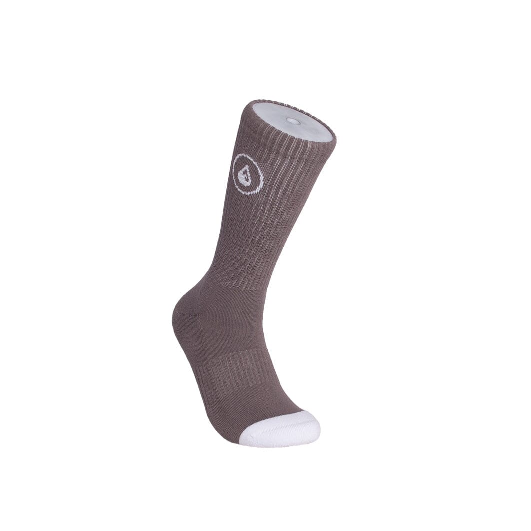Cotton Crew Socks Logo grey