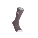 Cotton Crew Socks Logo grey