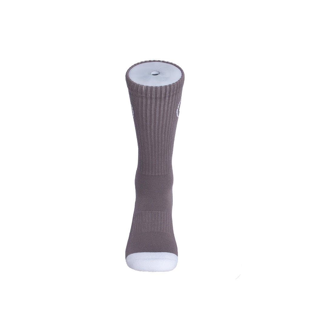 Cotton Crew Socks Logo grey