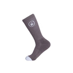 Cotton Crew Socks Logo grey