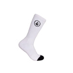 Cotton Crew Socks Logo white