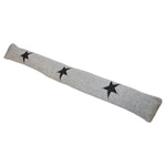 Zugluftstopper Windstopper Türdichtung Türvorleger Stern grau 90x10 cm