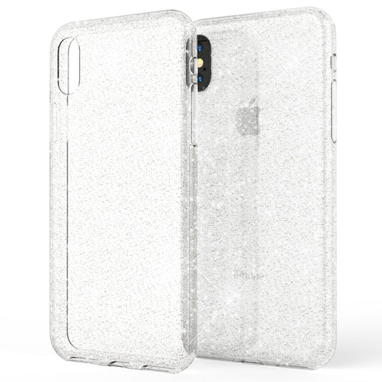 NALIA Handyhülle kompatibel mit iPhone XS Max, Glitzer Ultra-Slim Silikonhülle Case Backcover Schutzhülle, Glitter Sparkle Handy-Tasche Bumper Cover, Dünnes Bling Strass Etui Hülle