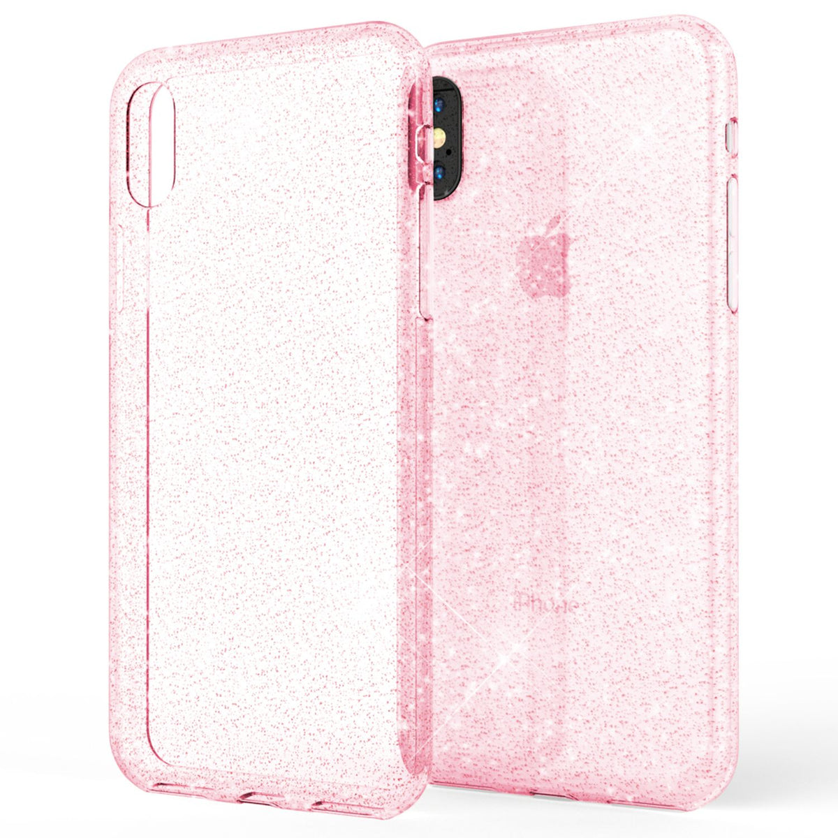 NALIA Handyhülle kompatibel mit iPhone XS Max, Glitzer Ultra-Slim Silikonhülle Case Backcover Schutzhülle, Glitter Sparkle Handy-Tasche Bumper Cover, Dünnes Bling Strass Etui Hülle