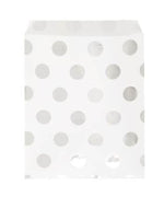 Tüte Papier Dots Metall 8Stk. Silber