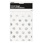 Tüte Papier Dots Metall 8Stk. Silber