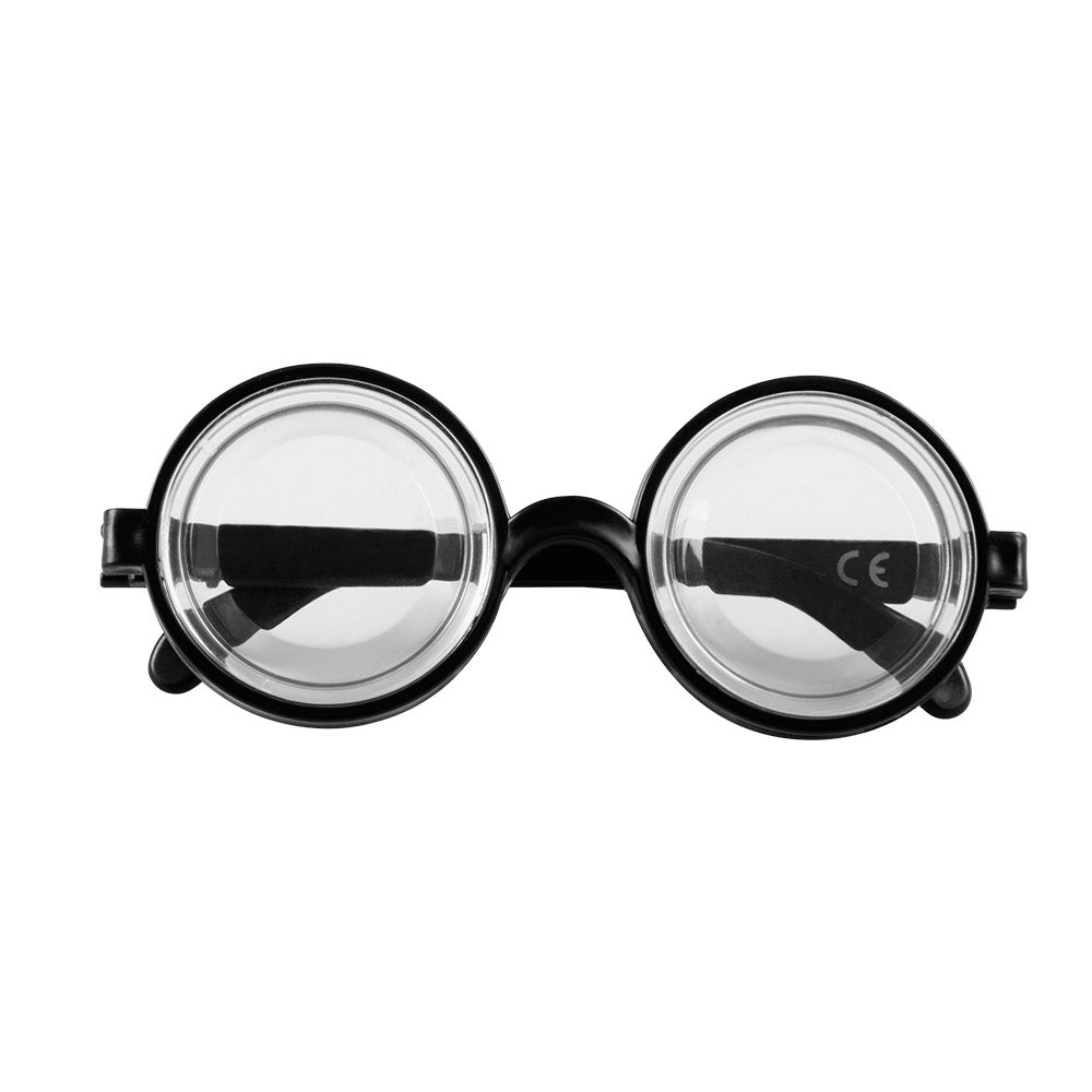 Nerd Streber Nickelbrille - Rund