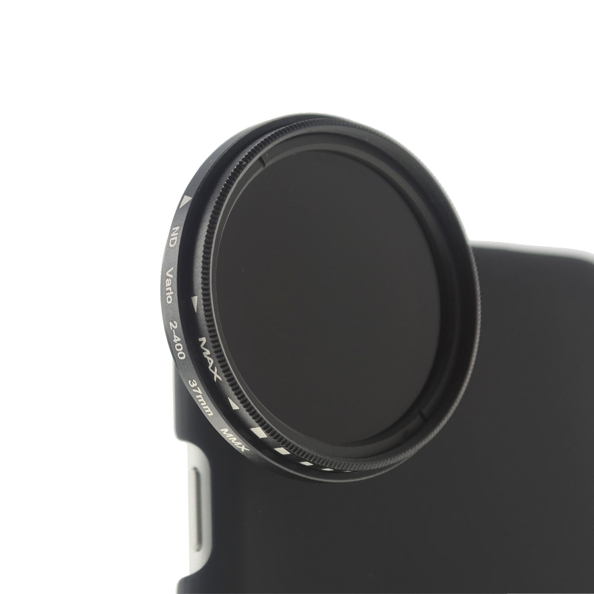 ND Filter 37 mm Set Neutraldichtefilter Graufilter mit Hülle für iPhone 7 Plus und 8 Plus | System-S