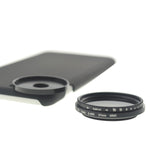 ND Filter 37 mm Set Neutraldichtefilter Graufilter mit Hülle für iPhone 7 Plus und 8 Plus | System-S