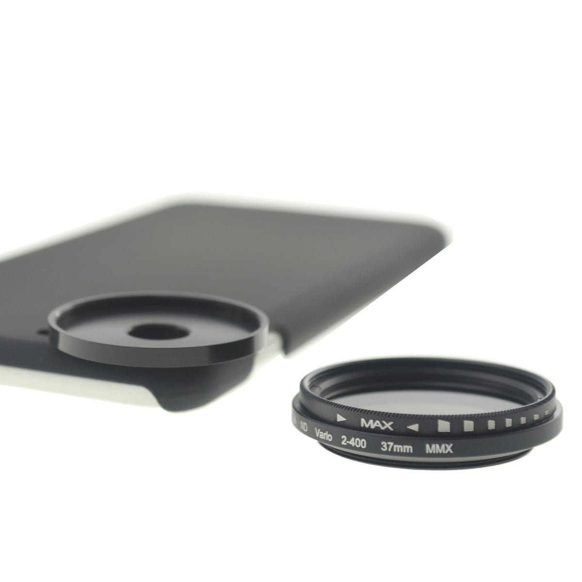 ND Filter 37 mm Set Neutraldichtefilter Graufilter mit Hülle für iPhone XS Max | System-S