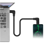 USB 3.1 Gen 2 Kabel 5 m Typ C Stecker zu Stecker 2x Winkel in Schwarz | System-S