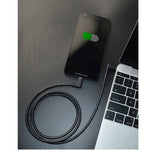 USB 3.1 Gen 2 Kabel 100 cm Typ C Stecker zu Stecker 2x Winkel in Schwarz | System-S