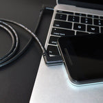 USB 3.1 Gen 2 Kabel 5 m Typ C Stecker zu Stecker 2x Winkel in Schwarz | System-S