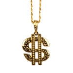 Kette Dollarzeichen Bling-Bling | Gold