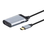 3in1 Adapter Mini DP 1.4 Buchse & 2x USB 3.1 Typ C Buchse zu Typ C Stecker Grau | System-S