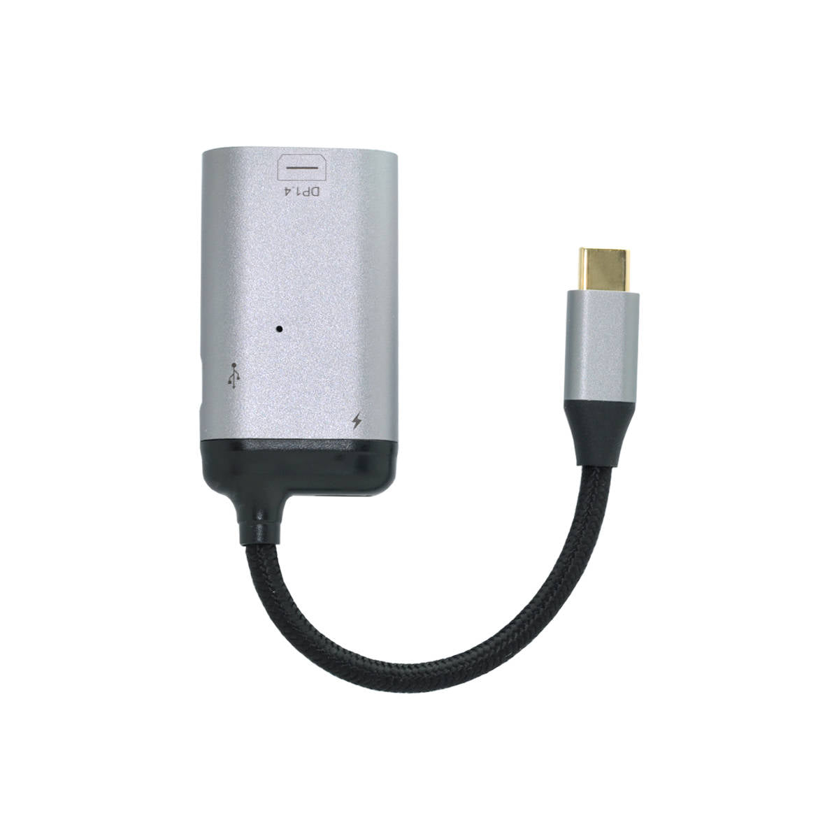 3in1 Adapter Mini DP 1.4 Buchse & 2x USB 3.1 Typ C Buchse zu Typ C Stecker Grau | System-S